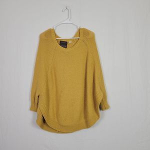 Anthropologie Guinevere Cardigan Sweater Mustard Gold Knit Mohair Wool
